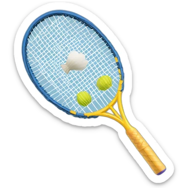 Volant badminton en plume sticker