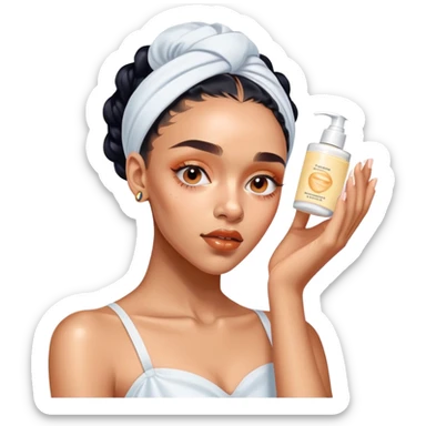 skin care cream application FKA Twigs sticker