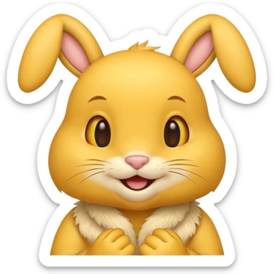 Honey Bunny from Looney Tunes with yellow fur sticker