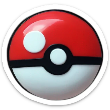 Poke ball brooch sticker