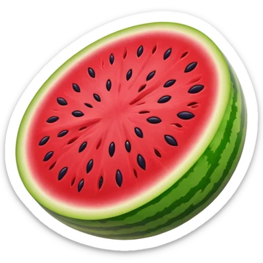 an emoji of an open watermelon but with purple instead of green sticker