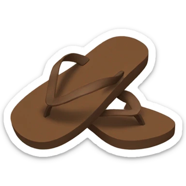 brown flip flops sticker