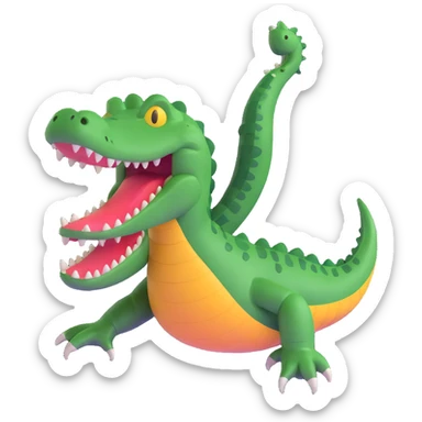 crocodile with a dynamic pose sticker