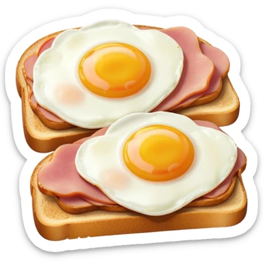 ham and eggs on toast sticker