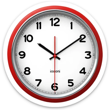 red wall clock sticker