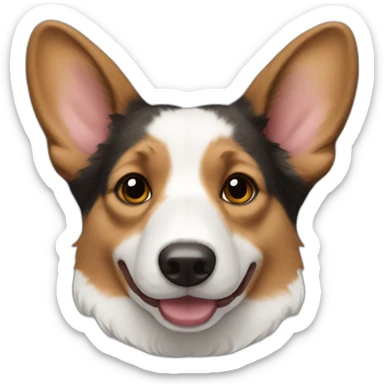 Cardigan welsh corgi head sticker