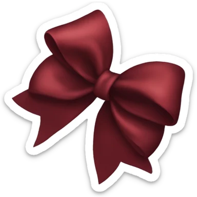 dark red bow sticker