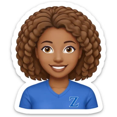 Black woman zeta phi beta sorority sticker