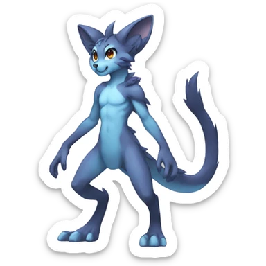 Anthro Sona Fakemon Full Body sticker