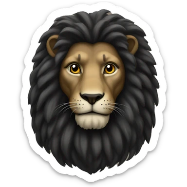 flanders black lion sticker