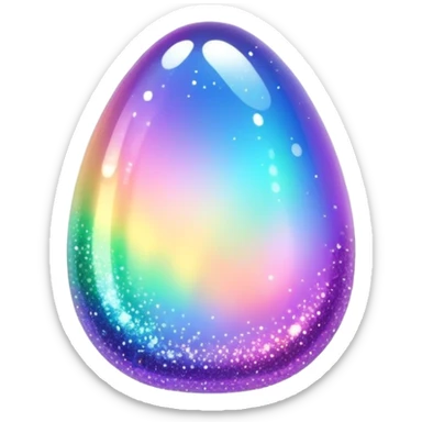 Iridescent big glossy sparkly shiny glittery scenic thing sticker