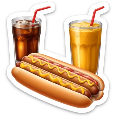 coke and hot dog sticker