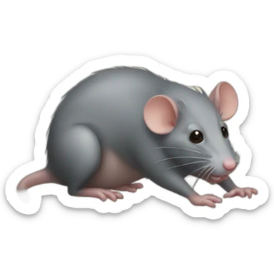 Disgusting rat sticker