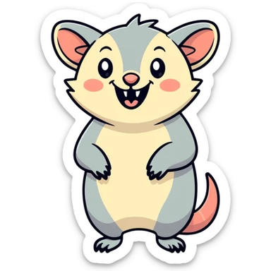 Possum laughing sticker