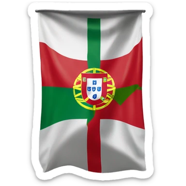 Drapeau du Portugal mélanger avec le français  sticker