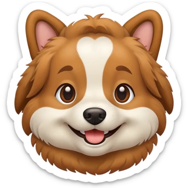 Dog wearing a coat sticker