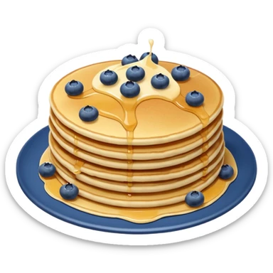 Pancake topped with blueberries sticker
