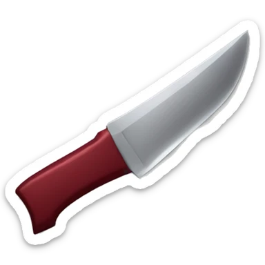 Dark red knife sticker