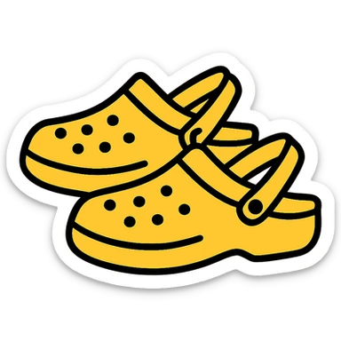 a pair of crocs shoes sticker