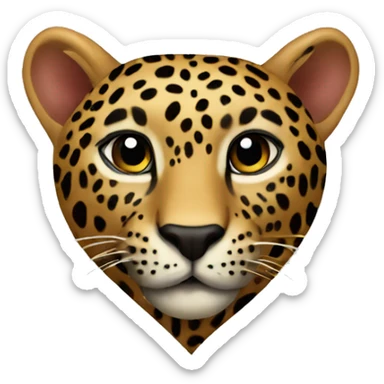 Leopard heart  sticker