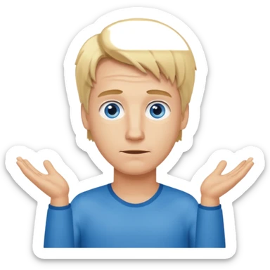 many german guy shrug sticker