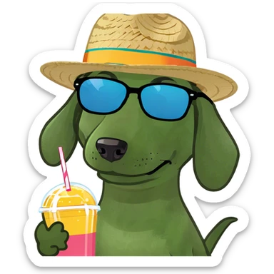 Dachshund with slushy sticker