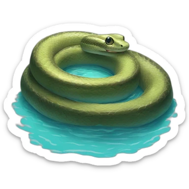 Big snake chilling in Whirlpool sticker