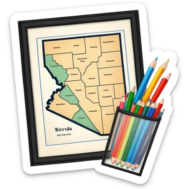 Education in Nevada state outline sticker