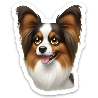 Papillon dog a general sticker