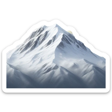 A mountain with a dusting of snow on its summit sticker