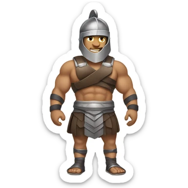 Gladiator wearing workout clothes  sticker