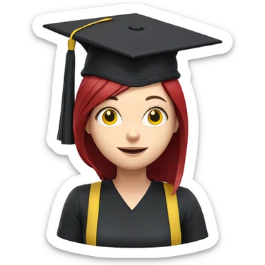 smiling girl with yellow eyes sticker