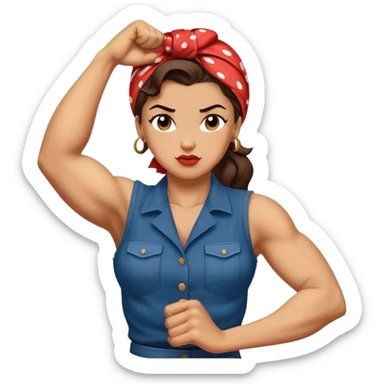 Rosie the riviter with bicep  sticker