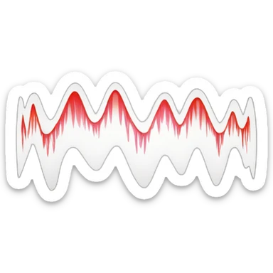 Audio wave icon, Modern Sound Wave illustration on white background sticker