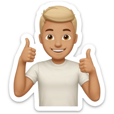 Buat gambar those bad tings guy dari sml yg sedang senang dan berikan jempol sticker