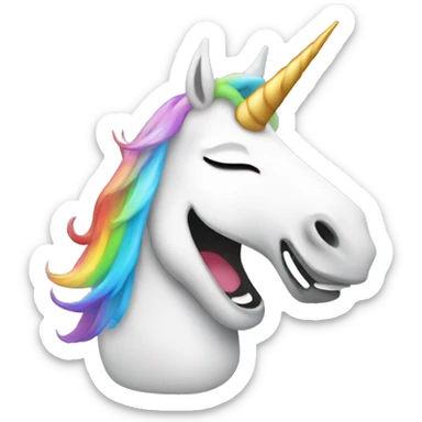 Unicorn vibing to music sticker