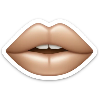 Lips with nude color sticker