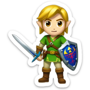 Link de Zelda avec une épée  sticker