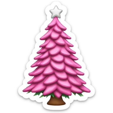 Pink Christmas tree  sticker