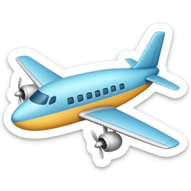 plane pillow sticker