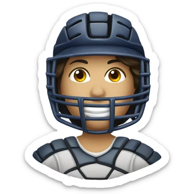 Softball catcher sticker