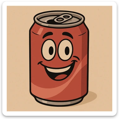A soda can sticker