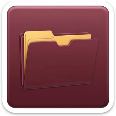 create a dark maroon folder emoji animated and simple sticker