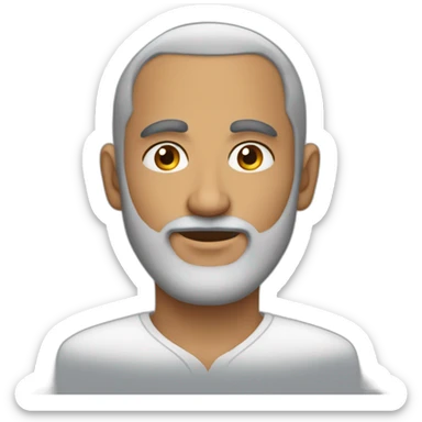 yusuf monaf patna india with less hair and long beard sticker