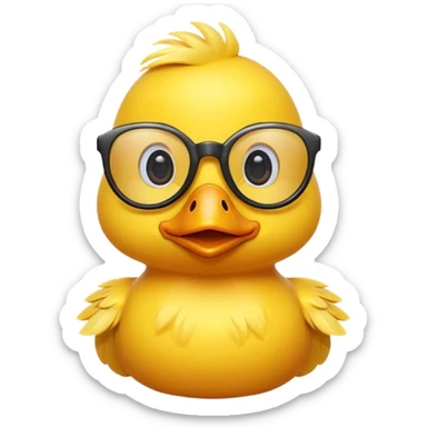 dame un pato amarillo con lentes de sol sticker