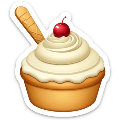 Um bolo de sorvete napolitano sticker