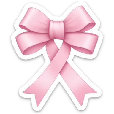light pink ribbon sticker