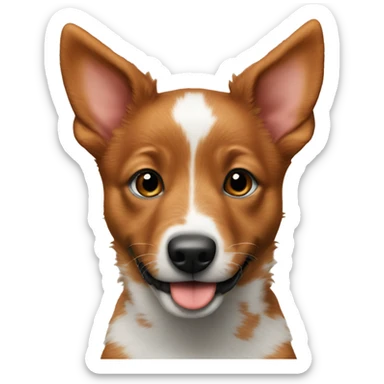 Red heeler puppy sticker