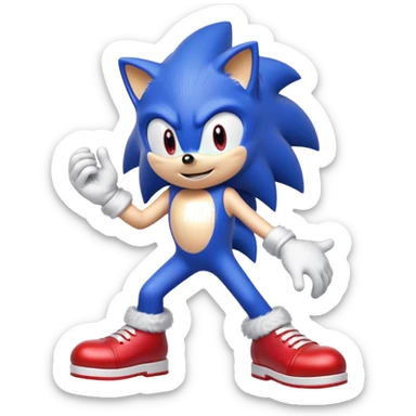 sonic the hedgehog standing straight  sticker
