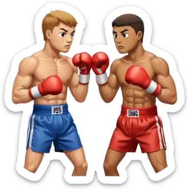 round two fight sticker